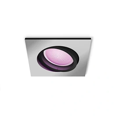 Imagen de Philips Hue Lámpara Inteligente, Centura, Foco Empotrable LED Luz Blanca y de Colores, Compatible con Alexa Google Home, Color Gris Negro