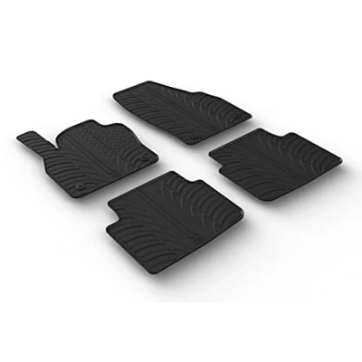 Imagen de Gledring 0473 Juego de alfombrillas suelo Caucho delante y detrás 4 negro 750mm 550mm SKODA: Fabia III Familiar, Hatchback