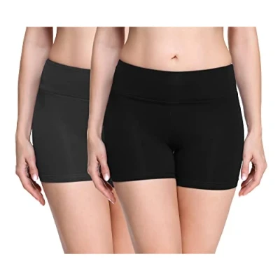 Imagen de Merry Style Culote de Ciclismo Mallas Cortas Leggins Mujer 2Pack MS10 284(2Pack Negro/Grafito,M)