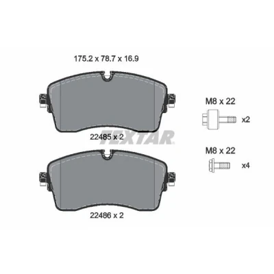 Imagen de TEXTAR 2248505 Juego de pastillas freno preparado para indicador desgaste con tornillos pinza LAND ROVER: Range Rover Sport, 4