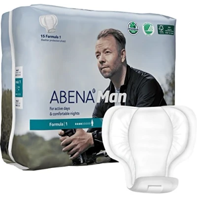 Imagen de Abena Light Man Fórmula 1 Para Incontinencia Ligera (450 Ml) Caja de 12 Paquetes X