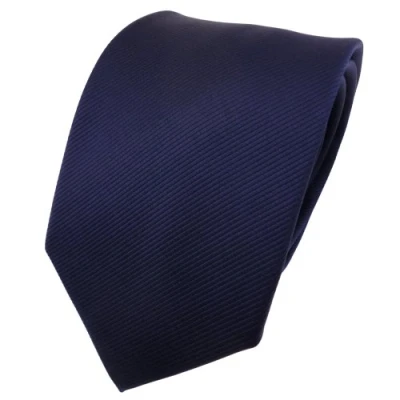 Imagen de TigerTie Corbata azul oscuro real monocromo Rips