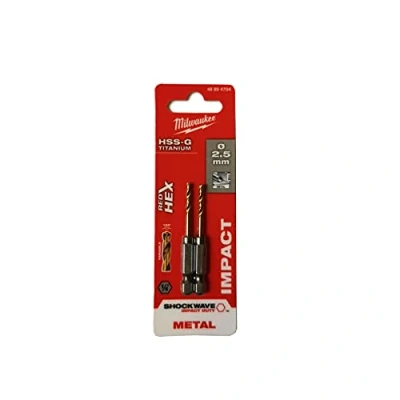 Imagen de Milwaukee 48894704 Shockwave Drill Hss G Hex 2,5 mm