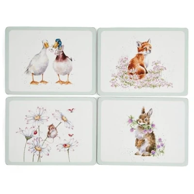 Imagen de Wrendale Designs Juego de 4 manteles Individuales Flores Silvestres