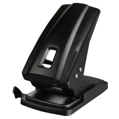 Imagen de Maped Perforadora de Papel Essentials Metal 60/70 Hojas con 2 Agujeros Agujeador Regleta Multi Formatos Tapa para Vaciar Confetis Color Negro