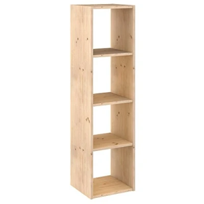 Imagen de Astigarraga Kit Line Estantería Modular 4 Cubos Dinamic, Madera Maciza Pino 140x36,2x33 cm