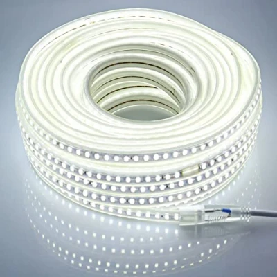 Imagen de pcning Tira de LED 220V IP67 Impermeable con Enchufe 20M 6000K Blanco Frio , 5730 120led/m Tiras Luces Para Exterior Interior