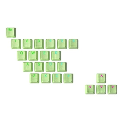 Imagen de Ranked Teclas de Goma Doble Shot Translúcido Perfil OEM para Teclados Mecánicos Juegos (Pistacho, 23 Teclas)