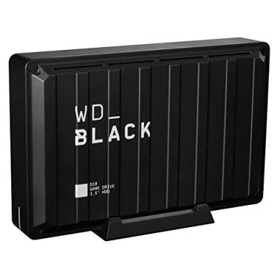 Imagen de WD BLACK D10 de 8 TB, memoria para juegos y 7200 r.p.m. con refrigeración activa guardar tu enorme colección