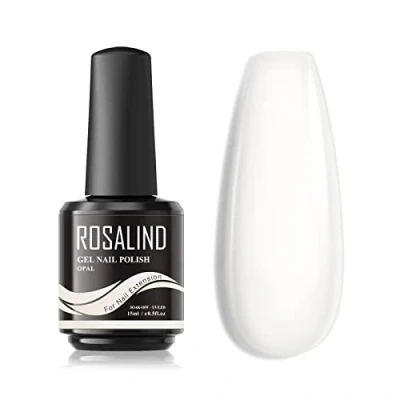 Imagen de ROSALIND Gel Constructor Uñas, Blanco Lechoso Uñas de 15ml Builder Milky White Gel, Geles Para Extensión UV LED Reparación