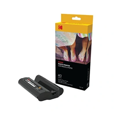 Imagen de Kodak Dock Wi Fi Recarga Cartucho de Impresora fotográfica PHc y Papel fotográfico Paquete 40