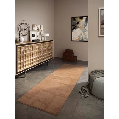 Imagen de Villeroy &amp; Boch Alexis Alfombra de Lana Natural para salón, Tejida a Mano y respetuosa con el Medio Ambiente, Bohemia Dormitorio, Comedor, Pasillo, Cocina, marrón, 80 x
