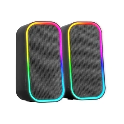 Imagen de Altavoces Gaming Rgb 20w Mars Ms om, Bluetooth 5.3 + Aux in, Caja Control Volumen, Negro