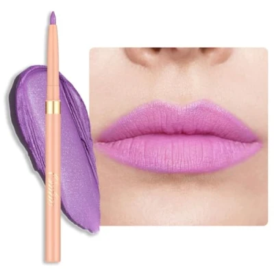 Imagen de OULAC Delineador de Labios Morado Mate, Lip Liner Resistente al Agua que Dura 24 Horas +, a Prueba Manchas, Muy Pigmentado, Suave, Contorno Labios, Vegan (09) Sweet Taro