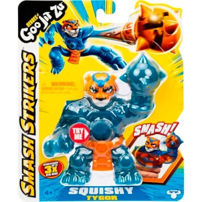 Imagen de BANDAI CO42795 Heroes de Goo JIT Zu Figura Accion, Descubre los nuevos Smash Strikers Tygor, Estruja y Estira, Multicolor