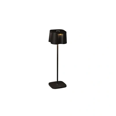 Imagen de Konstsmide Lámpara de mesa Nice Negro Interior/Exterior USB Aluminio 2 colores luz 3 modos Duración la batería hasta 20h 7818 750, 10 cm (L)/10 (B)/36