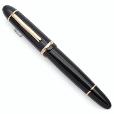 Imagen de JINHAO X159 Pluma estilográfica de resina con convertidor tinta (plumín extrafino, negro clip dorado)