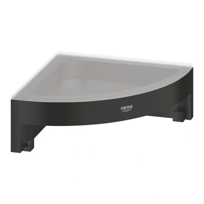 Imagen de GROHE Start Cube Quickfix Bandeja jabonera para instalación en esquina, Negro Mate 411062430