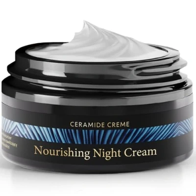Imagen de Crema Hidratante Facial Mujer de Noche con Ceramidas Orgánica y Vegana 50 ml Contorno Ojos Antiarrugas Vitamina E Pack Regalo Satin Naturel
