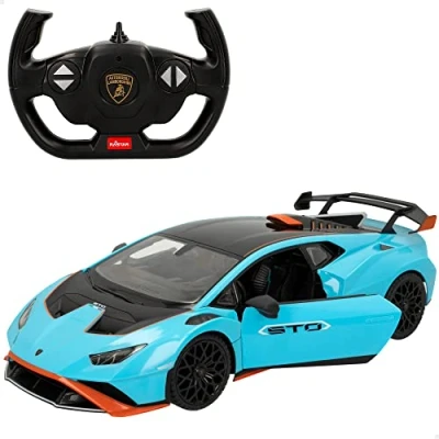 Imagen de ColorBaby Rastar, Coche teledirigido Lamborghini Huracán STO Azul con Luces led y Puertas Que se abren, Coches para niños Adultos, Juguete niño, radiocontrol, Regalo(46978)