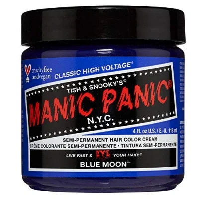 Imagen de Tinte semipermanente en crema clásico Blue Moon de Manic Panic, 118 ml
