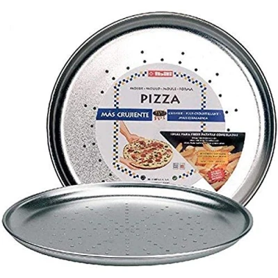 Imagen de Ibili Molde Pizza Crispy ESTAÑADO 28 CMS, Stainless Steel