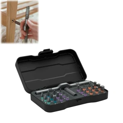 Imagen de DIY Screwdriver 24 in 1, 1 Magnetic Set, Ratchet Set Detachable T Handle, Ratcheting