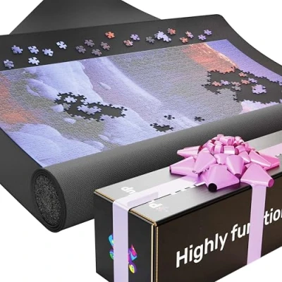 Imagen de Tapete para Puzzles Puzzlup hasta 3000 Piezas 95 x 150 cm Alfombra Rollo Premium de 500, 1000, 1500, 2000 y Enrollable en Segundos con Envoltura Ecológica Regalo