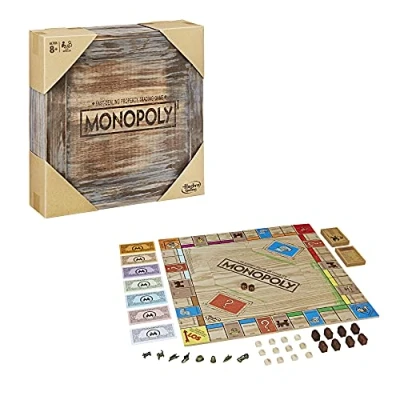 Imagen de Monopoly Edición Vintage, juego de mesa Hasbro Gaming, versión francesa, Exclusivo en Amazon