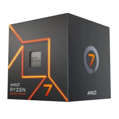 Imagen de AMD Ryzen 7 7700 Procesador (tarjeta gráfica Radeon integrada, 8 núcleos/16 threads, 65W TDP, Socket AM5,40MB Caché, Reloj de aumento máx. hasta 5.3 GHz, con ventilador Wraith Prism)