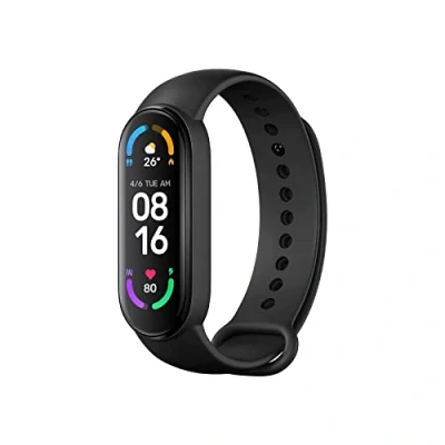Imagen de Xiaomi Mi Smart Band 6 Pantalla AMOLED de 1.56 Pulgadas, Monitor Frecuencia Cardíaca y Oxígeno en Sangre 24 Horas, Rastreador Ejercicios Bluetooth, 5ATM, Negro