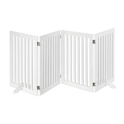 Imagen de Relaxdays Barrera de Seguridad, Reja Ajustable para Perros y bebés, 1 Ud, 70x206,5 cm, MDF, Blanco, Tablero Fibras