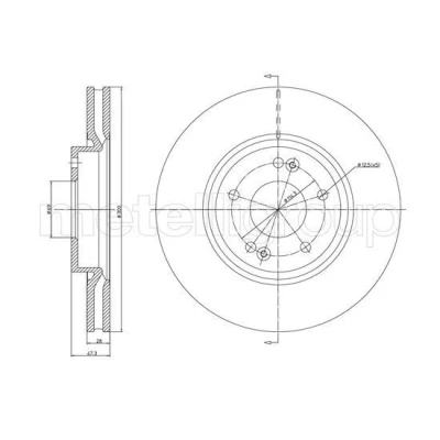 Imagen de Disco de freno METELLI 23 1162C