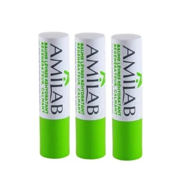 Imagen de Merck Cuidado de labios Amilab 4 en 1 Calma, Nutre, Repara y Protege contra las agresiones externas Acelera la curación Suaviza los secos Juego 6 palos