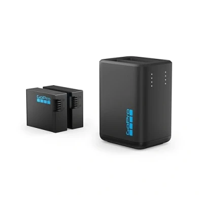 Imagen de Cargador cámara deportiva GoPro Dual Charger + Enduro, Cargados 2 baterías, Para Hero13 Black, Negro