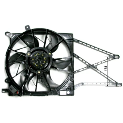Imagen de NRF 47582 Ventilador de radiador 390 12 280 con bastidor (armazón) OPEL: Zafira A, Astra G CC, Berlina