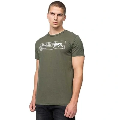 Imagen de Lonsdale Normale Passform Cadamstown Camiseta estampada, Hombre, Talla: Medium, Olive white