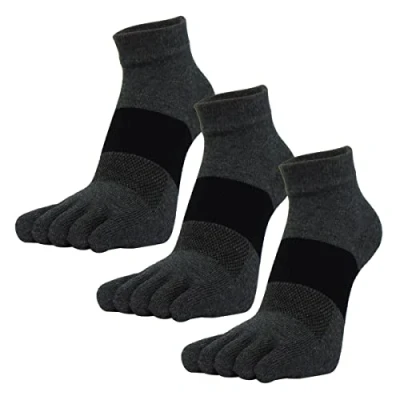 Imagen de MEIKAN Calcetines con dedos, cinco dedos de deporte para Hombre y Mujer,3 Pares del dedo Pie