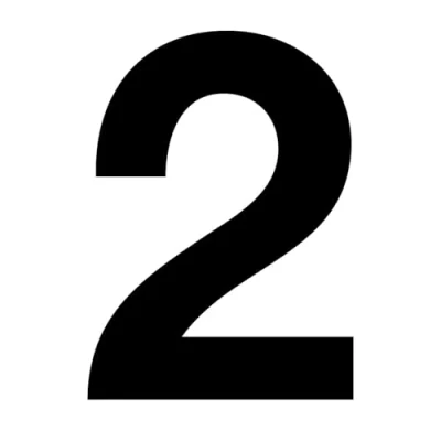 Imagen de iSecur I Números adhesivos Nr. 2 en color negro 10 cm autoadhesivo para número de casa pegar exteriores buzón puerta resistente a la intemperie kfz_673_2
