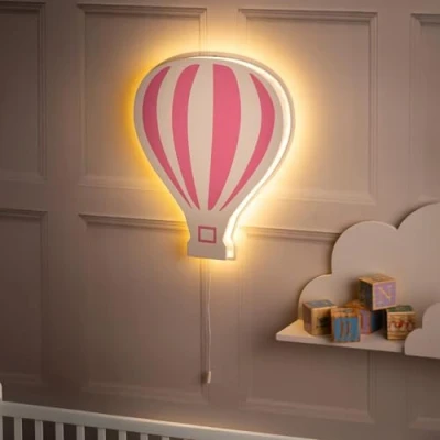 Imagen de Marco Paul Moderna luz nocturna LED blanca de madera, alimentada por pilas, decoración habitación niños, luces pared, lámpara noche bebé, regalos iluminación