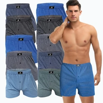 Imagen de SGS Pack de 6 o 10 Calzoncillos bóxer algodón para Hombre, Hombres Que aprecian los Pantalones cómodos y Holgados. Ropa Interior Primera Calidad como Hombre