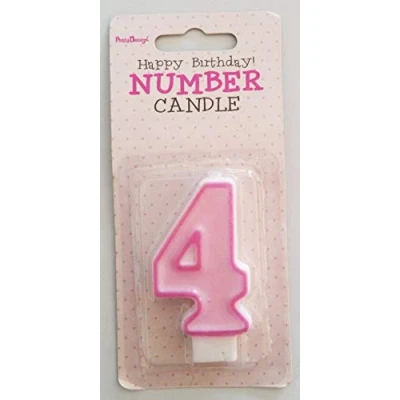 Imagen de VELA NUMERO 4 ROSA