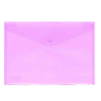 Imagen de Grafoplas Sobre Plástico con Cierre Clic Ecoplás Tamaño Folio Color Rosa Soft Traslúcido 33,4x23,5cm Polipropileno Perfecto para Documentos Escolares, Domésticos y de Oficina A4