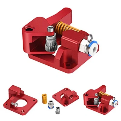 Imagen de extrusora de doble unidad TUZUK, kit actualización aluminio para Tornado/CR 10 / CR 10S Pro/Ender 3 Anet A8 Anycubic Mega Wanhao i3 (mano derecha)