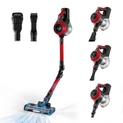 Imagen de Ufesa Z3 Aspirador Escoba Flex sin Cable 22.2V, 10KPa, 150W, Autonomía 40 min, Cepillo Motorizado con Luz, 2 Velocidades, Accesorios Incluidos Suelo/Alfombra/Pelos de Animales/Coche/Muebles