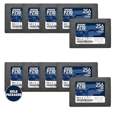 Imagen de Patriot P210 SATA 3 SSD de 256GB 2.5 Pulgadas Unidad Estado Sólido Interna Paquete a Granel 10 Unidades P210S256G2510B