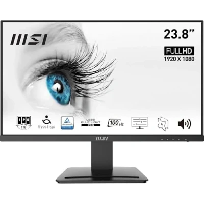 Imagen de MSI Pro MP243X Monitor Profesional, de 23,8&#039; FHD, 1920 x 1080, 100 Hz, IPS, Plano, Anti Glare, 16:9, 300 nits, Negro