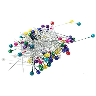 Imagen de Tyatocepy 70 Pcs de Agujas artificial con Multicolor para Artesania Costura Cabeza bola Pin