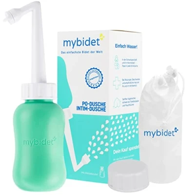 Imagen de El original bidet portátil para wc MYBIDET 3.0 botella peri con bolsa de viaje, ducha íntima como viaje limpieza intima agua, perineal