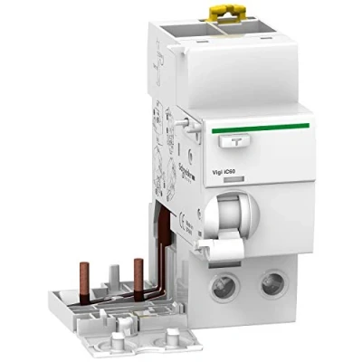 Imagen de Schneider Electric A9V35263 Bloque Diferencial Vigi Ic60, 2P, 63A, 300 Ma, Clase A Si